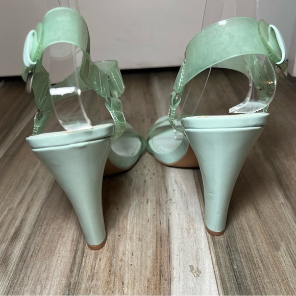 Karl Lagerfeld Paris Cieone Sandal Heels Mint Julep Womens 10M Adjustable Strap - Picture 4 of 14